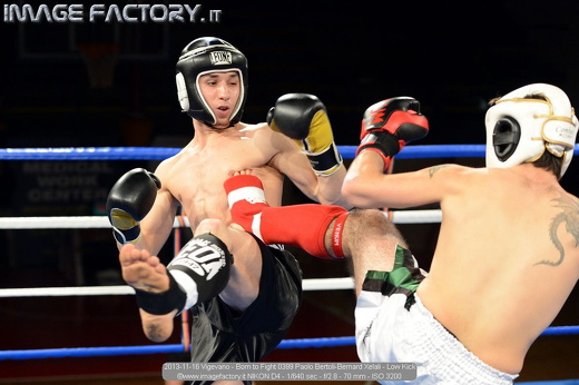 2013-11-16 Vigevano - Born to Fight 0399 Paolo Bertoli-Bernard Xelali - Low Kick